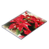フェスティバル赤白フローラポインセチア花 ノートブック (左側)