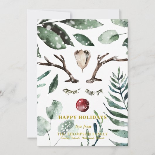 フェスティバル赤緑葉ユーカリプトゥスマグノリア シーズンカード (正面)