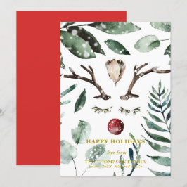 フェスティバル赤緑葉ユーカリプトゥスマグノリア シーズンカード