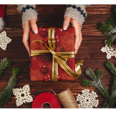 フェスティバル赤 ラッピングペーパー