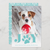 フェスティバル足 |ペットの写真のホリデーカード シーズンカード (正面/裏面)