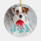 フェスティバル足 |ペットの写真 セラミックオーナメント (正面)
