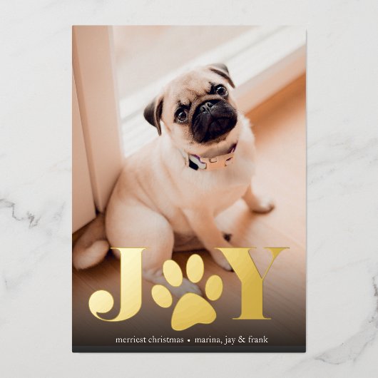 フェスティバル足 |ペットの写真 箔シーズンカード (正面)