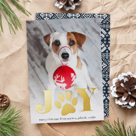 フェスティバル足 |ペットの写真 箔シーズンカード