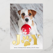 フェスティバル足 |ペットの写真 箔シーズンカード (正面)