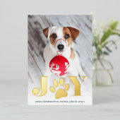 フェスティバル足 |ペットの写真 箔シーズンカード (立ち正面)