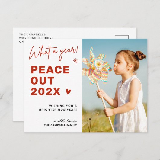 フェスティバル送別平和2024クリスマスフォト シーズンポストカード (正面/裏面)