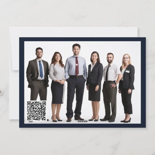 フェスティバル都市型スカイラインブルー金ゴールドDIYロゴ写真 シーズンカード (裏面)