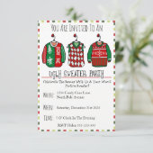 フェスティバル醜いセーターパーティーの季節おもしろい 招待状 (スタンド正面)