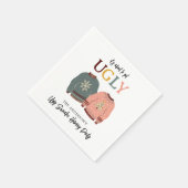 フェスティバル醜いセーターホリデーパーティークリスマス スタンダードカクテルナプキン (角)