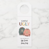 フェスティバル醜いセーターホリデーパーティークリスマス ボトルネックタグ (正面)