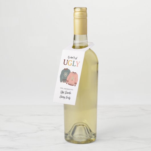 フェスティバル醜いセーターホリデーパーティークリスマス ボトルネックタグ (アングル)