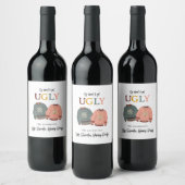 フェスティバル醜いセーターホリデーパーティークリスマス ワインラベル (ボトル)