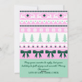 フェスティバル醜いセーター&スノーフレーク・カップル シーズンカード (裏面)