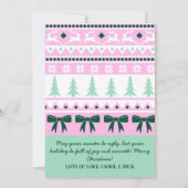 フェスティバル醜いセーター&スノーフレーク・カップル シーズンカード (裏面)