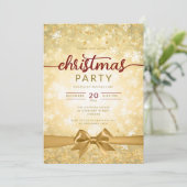 フェスティバル金ゴールドウィンタースノーフレークスカンパニーリボン 招待状 (スタンド正面)