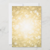 フェスティバル金ゴールドクリスマスツリー会社ホリデーパーティー 招待状 (裏面)