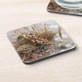 フェスティバル金ゴールドクリスマス コースター (左側)