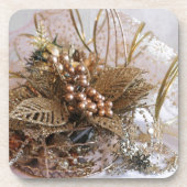 フェスティバル金ゴールドクリスマス コースター (正面)
