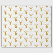 フェスティバル金ゴールドグリッタークリスマストインデア ラッピングペーパー (フラット)