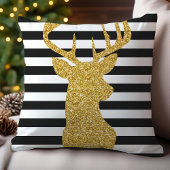 フェスティバル金ゴールドグリッターディアクリスマス クッション