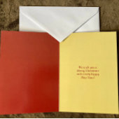 フェスティバル金ゴールドグリッタートナカイのクリスマスフォト シーズンカード