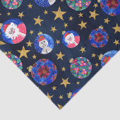 フェスティバル金ゴールドグリッター星オーナメント水色 薄葉紙 (詳細)