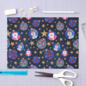 フェスティバル金ゴールドグリッター星オーナメント水色 薄葉紙 (クラフト)