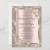 フェスティバル金ゴールドシーケンスフレーム,バラ金ゴールド退職I 招待状 (正面)