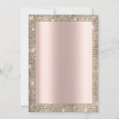 フェスティバル金ゴールドシーケンスフレーム,バラ金ゴールド退職I 招待状 (裏面)