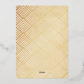 フェスティバル金ゴールドスクリプトメリークリスマスパインツリーレッド 箔シーズンカード (裏面)