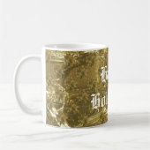 フェスティバル金ゴールドスターズメリークリスマスコーヒーマグ コーヒーマグカップ (左)