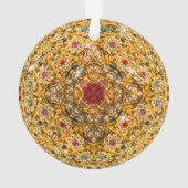 フェスティバル金ゴールドビきらきら光るーズ オーナメント (裏面)