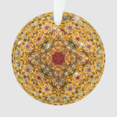 フェスティバル金ゴールドビきらきら光るーズ オーナメント (正面)