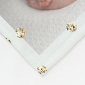 フェスティバル金ゴールドファミリーコラージュ写真クリスマス フリースブランケット (角)