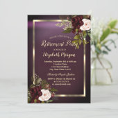 フェスティバル金ゴールドフレームブルゴーニュバラ退職 招待状 (スタンド正面)