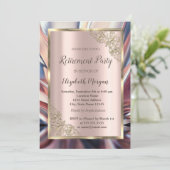 フェスティバル金ゴールドフレーム、バラ金ゴールド、抽象芸術廃棄 招待状 (スタンド正面)