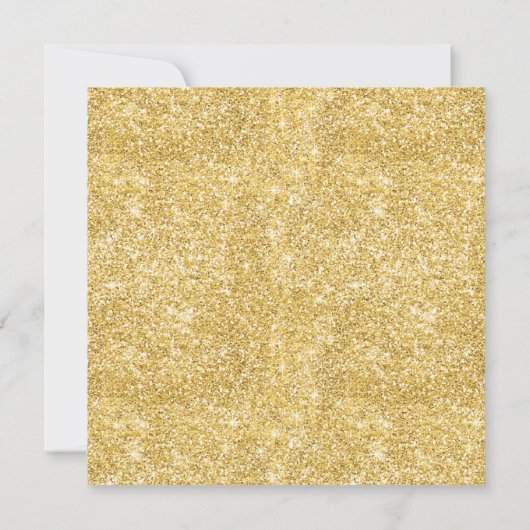 フェスティバル金ゴールドホリデークリスマス結婚ズホリーレッド 招待状 (裏面)