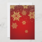 フェスティバル金ゴールドボールレッドホリデークリスマスパーティー 招待状 (裏面)