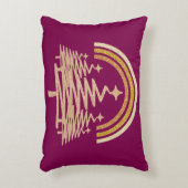 フェスティバル金ゴールドレインボーきらめくモールツリーズ アクセントクッション (正面(垂直))