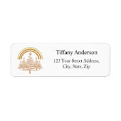 フェスティバル金ゴールドレインボーフィールツリーズ差出人住所 ラベル (正面)