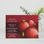 フェスティバル金ゴールドレッドホリデーパーティー招待状 招待状 (スタンド正面)