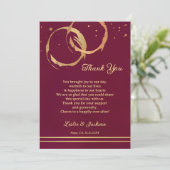 フェスティバル金ゴールドワ結婚インの写真 サンキューカード (スタンド正面)