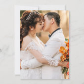 フェスティバル金ゴールドワ結婚インの写真 サンキューカード (裏面)