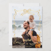 フェスティバル金ゴールド描ラインリボンフレーム1 – 写真 シーズンカード (正面)