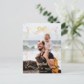 フェスティバル金ゴールド描ラインリボンフレーム1 – 写真 シーズンポストカード (スタンド正面)