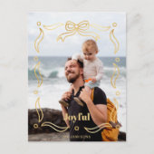 フェスティバル金ゴールド描ラインリボンフレーム1 – 写真 シーズンポストカード (正面)