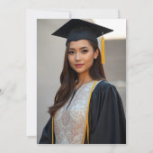 フェスティバル金ゴールド銀アクセント卒業パーティー 招待状 (裏面)