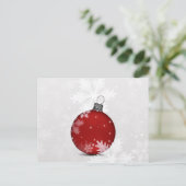 フェスティバル銀レッドオーナメントホリデーカード シーズンポストカード (スタンド正面)