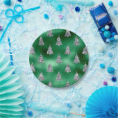 フェスティバル銀色の木 ペーパープレート (パーティー)